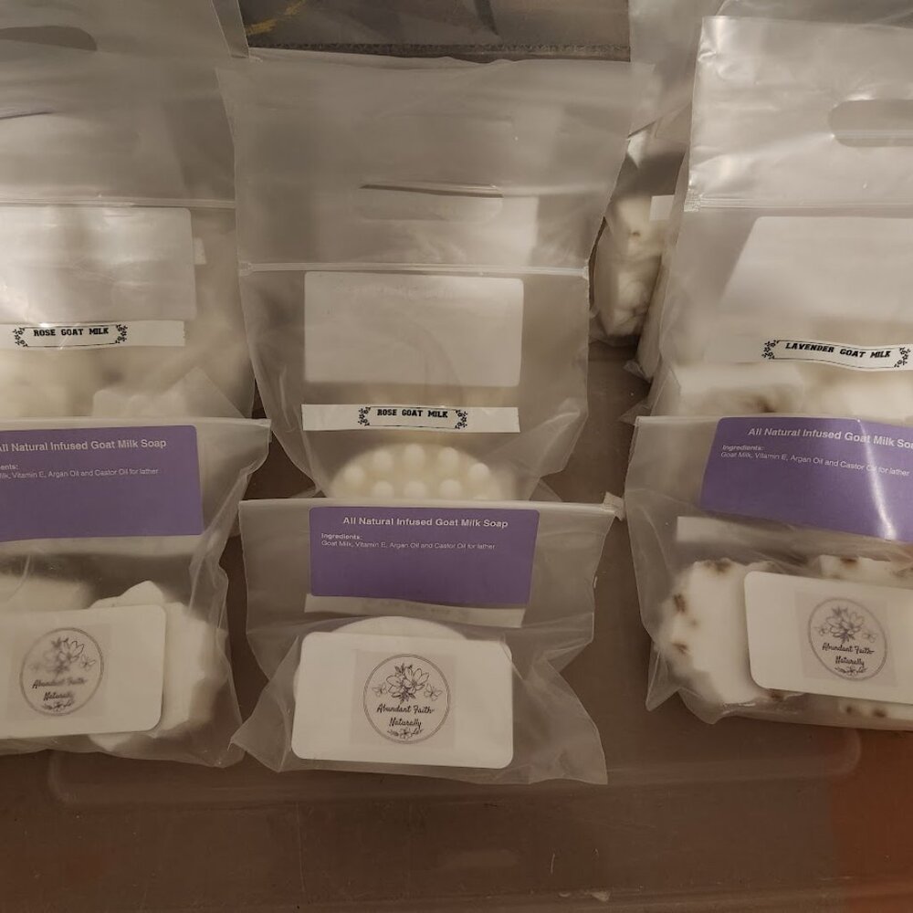 5 Bars Per Order ALL NATURAL GOAT MILK or SHEA BUTTER